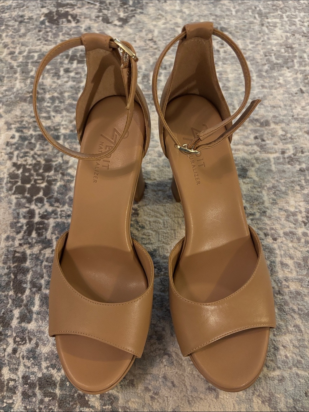 27 Edit by Naturalizer “Delphie” Women's Ankle-Strap Platform Sandals in Nude 6M - Picture 2 of 8